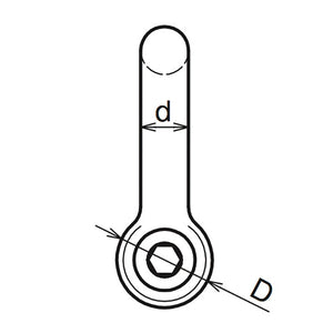 D-shackle with hexagon socket & O-ring SUS 304 - Ropes.sg