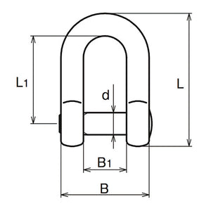 D-shackle with hexagon socket & O-ring SUS 304 - Ropes.sg