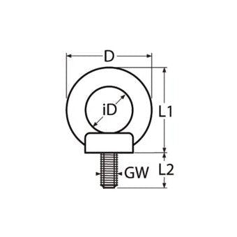 Lifting eye bolt A4 AISI 316 - Ropes.sg
