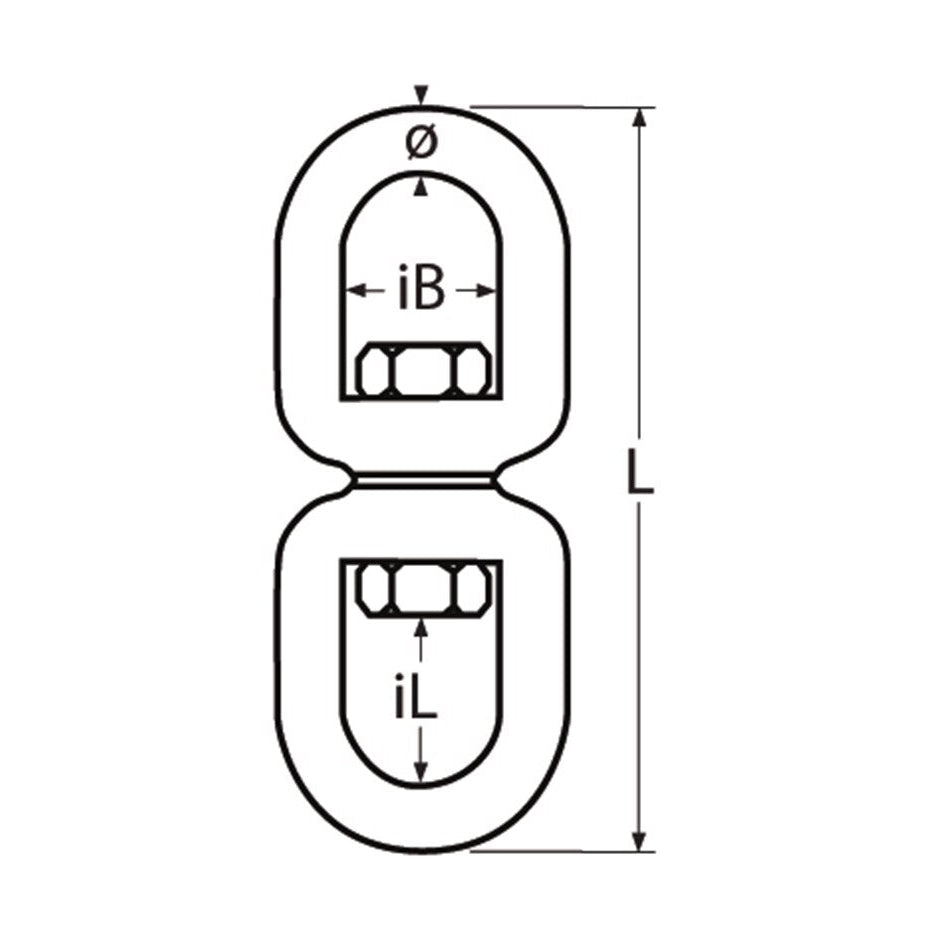 Stainless Steel Swivel eye-eye - Ropes.sg