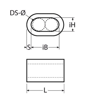 Stainless steel ferrule AISI 316