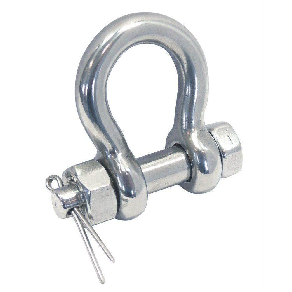 Bow Shackle with nut &amp; split pin. AISI 316 - Ropes.sg