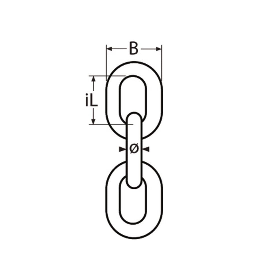 Stainless Steel Chain, short-link, Duplex D6 - Ropes.sg