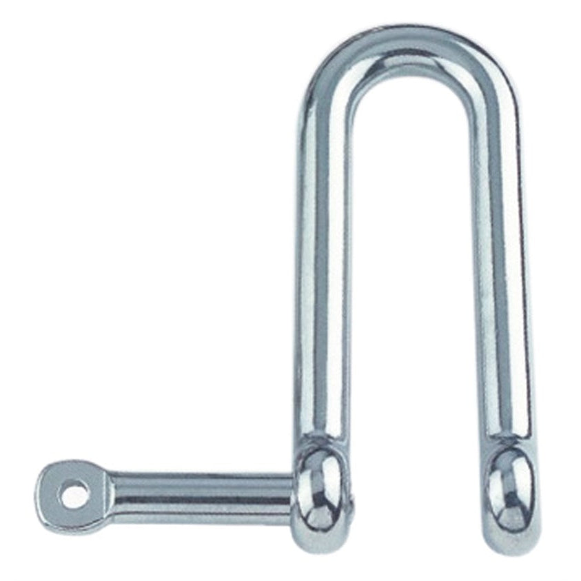 Long D-shackle with captive pin, AISI 316 - Ropes.sg