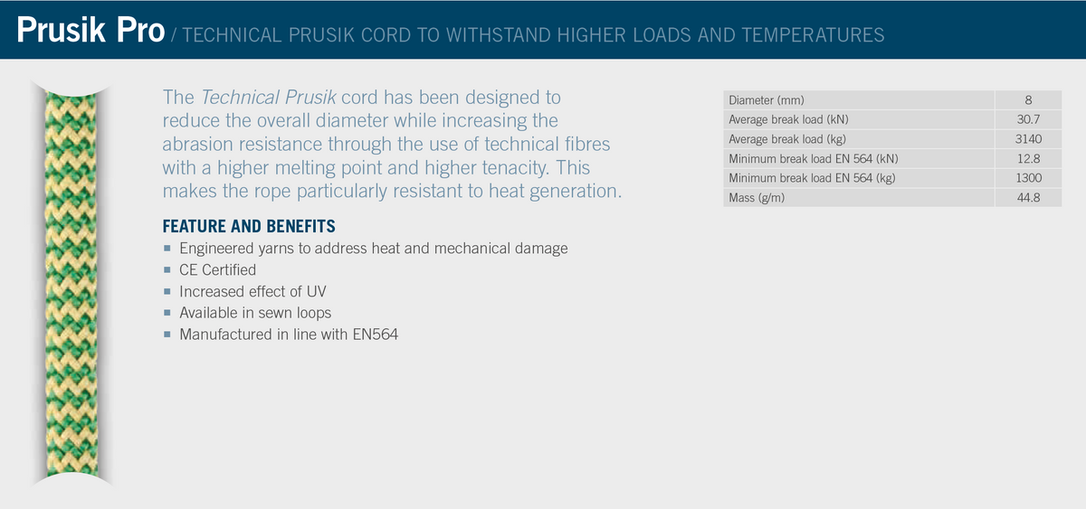 Prusik Pro (per metre) - Ropes.sg