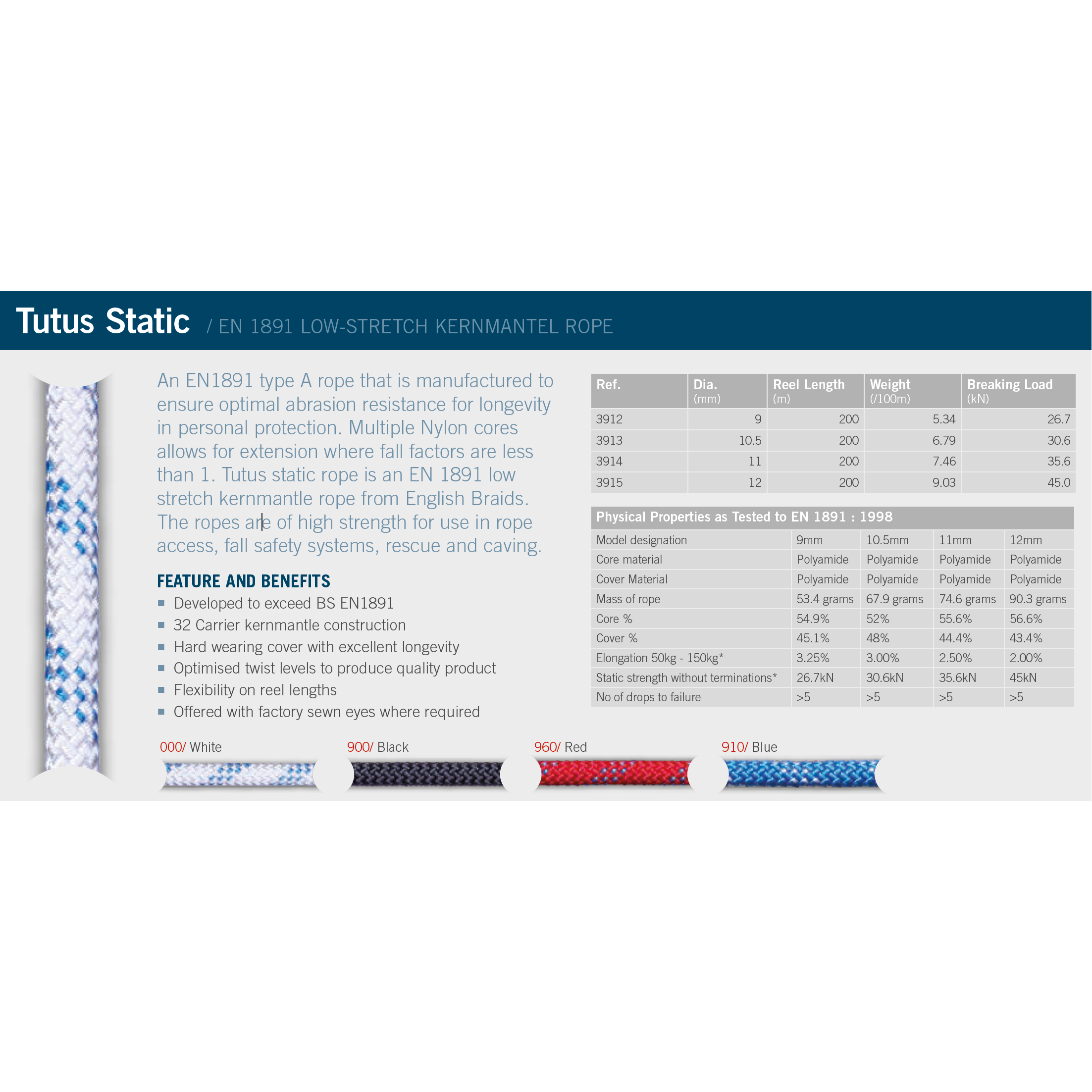 TUTUS Static (200M) - Ropes.sg