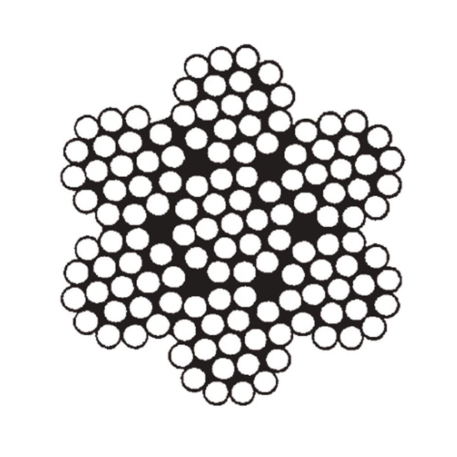 Wire rope flexible 7x19 AISI 316 - Ropes.sg