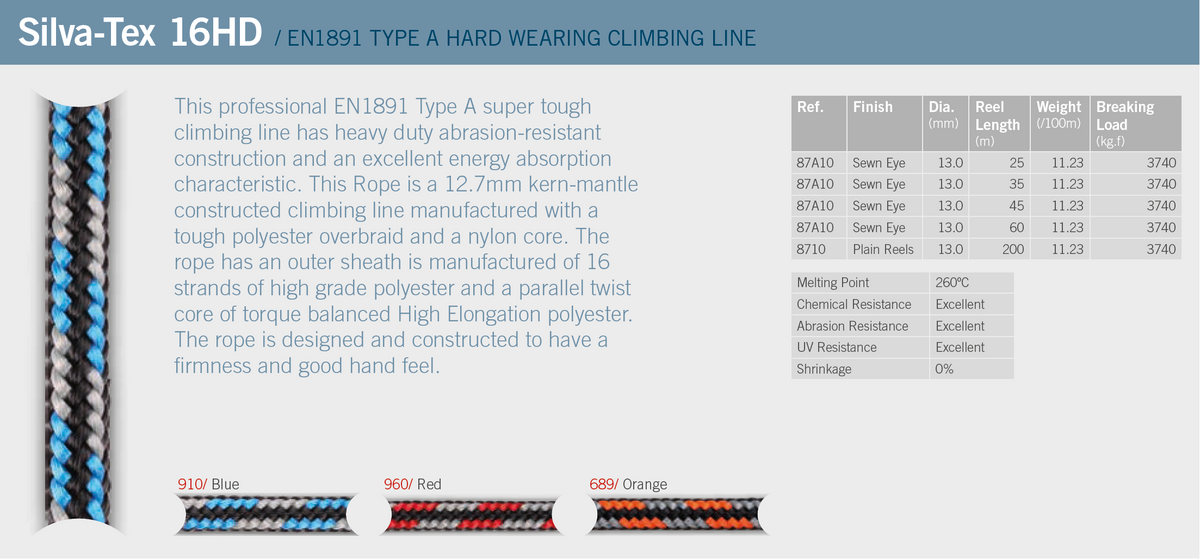 Silva-Tex 16 HD (50m) - Ropes.sg