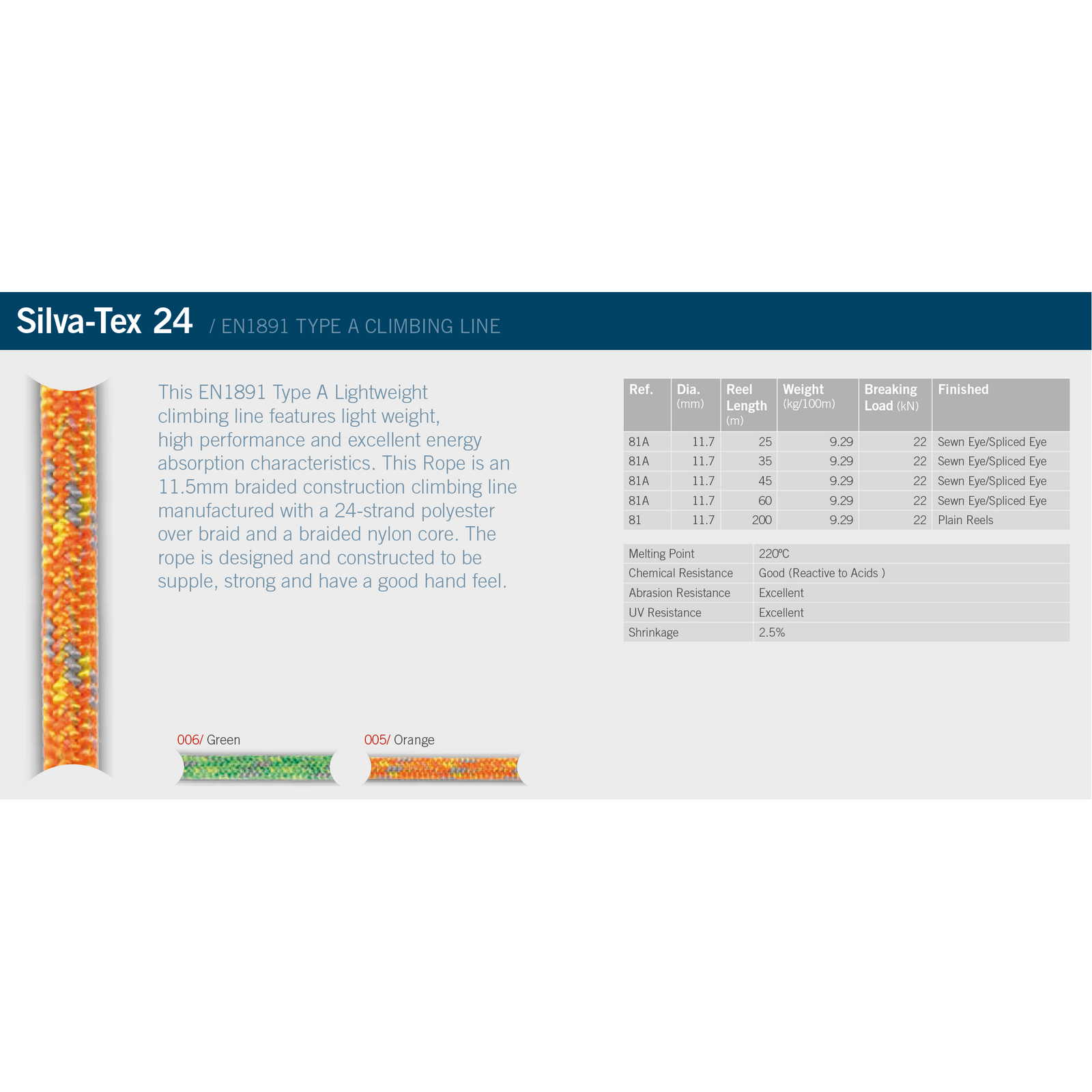 Silva-Tex 24 (50m) - Ropes.sg