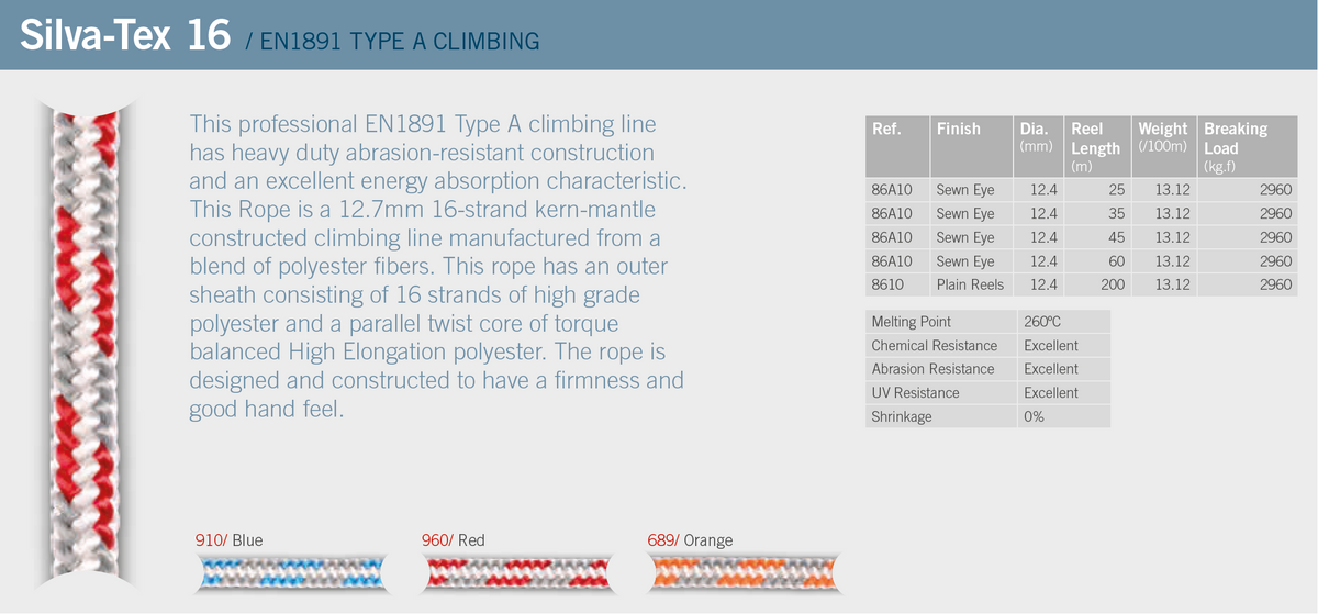 Silva-Tex 16 (per metre) - Ropes.sg