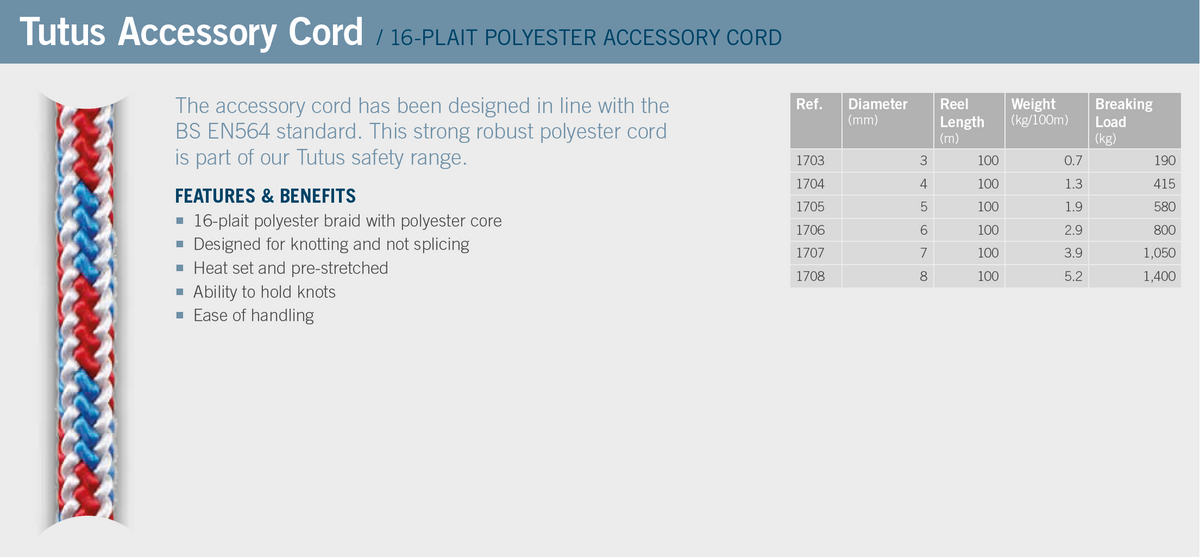 Tutus Accessory Cord (1m) - Ropes.sg